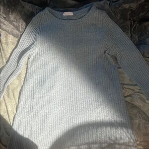 Women's Ribbed Sweater - Light Gray
